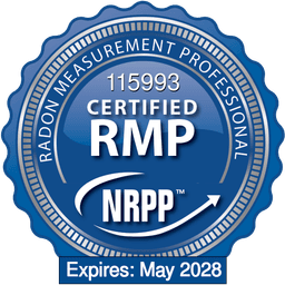 NRPP Certified Radon Measurement Professional, license #115993